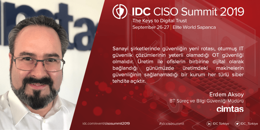 erdem aksoy idc ciso summit cimtas bilgi güvenliği